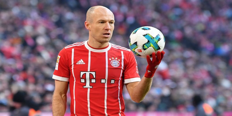 Robben xếp hạng thứ ba trong danh sách cầu thủ chạy nhanh nhất thế giới